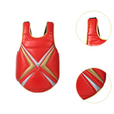 Karate Chest Protector Boxing Belly Protection Pad for Muay Thai Fitness Gym S Red