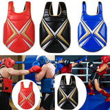 Karate Chest Protector Boxing Belly Protection Pad for Muay Thai Fitness Gym S Red