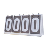 Sports Scoreboard Flip Number Score Board for Soccer Table Tennis Basketball Gray