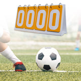 Sports Scoreboard Flip Number Score Board for Soccer Table Tennis Basketball Yellow