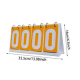 Sports Scoreboard Flip Number Score Board for Soccer Table Tennis Basketball Yellow