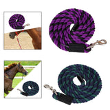 Horse Lead Rope Cotton Lead Rope Recall Obedience Rope Sturdy with Snap Hook Purple Black