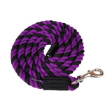 Horse Lead Rope Cotton Lead Rope Recall Obedience Rope Sturdy with Snap Hook Purple Black