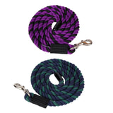 Horse Lead Rope Cotton Lead Rope Recall Obedience Rope Sturdy with Snap Hook Purple Black