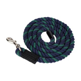 Maxbell Horse Lead Rope Cotton Lead Rope Recall Obedience Rope Sturdy with Snap Hook Blue Green