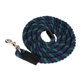 Maxbell Horse Lead Rope Cotton Lead Rope Recall Obedience Rope Sturdy with Snap Hook Blue Green
