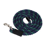 Maxbell Horse Lead Rope Cotton Lead Rope Recall Obedience Rope Sturdy with Snap Hook Blue Green