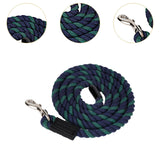 Maxbell Horse Lead Rope Cotton Lead Rope Recall Obedience Rope Sturdy with Snap Hook Blue Green