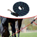 Maxbell Horse Lead Rope Cotton Lead Rope Recall Obedience Rope Sturdy with Snap Hook Blue Green