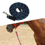 Maxbell Horse Lead Rope Cotton Lead Rope Recall Obedience Rope Sturdy with Snap Hook Blue Green