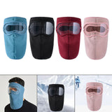 Winter Full Face Mask Men Women Reusable Headgear for Running Hiking Camping Blue