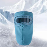 Winter Full Face Mask Men Women Reusable Headgear for Running Hiking Camping Blue