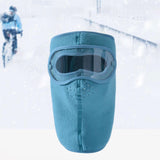 Winter Full Face Mask Men Women Reusable Headgear for Running Hiking Camping Blue