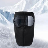 Winter Full Face Mask Men Women Reusable Headgear for Running Hiking Camping Black