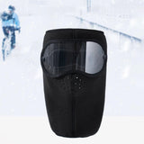 Winter Full Face Mask Men Women Reusable Headgear for Running Hiking Camping Black