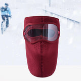 Winter Full Face Mask Men Women Reusable Headgear for Running Hiking Camping Red