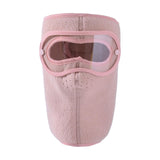 Winter Full Face Mask Men Women Reusable Headgear for Running Hiking Camping Pink