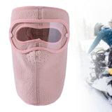 Winter Full Face Mask Men Women Reusable Headgear for Running Hiking Camping Pink