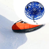 Inflatable Snow Tube with Handles and Drawcord for Family Sledding Halloween