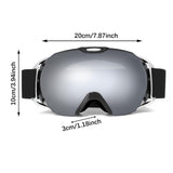 Maxbell Ski Goggles for Adults Anti Fog Skiing Goggles for Snowmobile Riding Skating Black