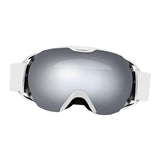 Maxbell Ski Goggles for Adults Anti Fog Skiing Goggles for Snowmobile Riding Skating White