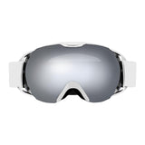 Maxbell Ski Goggles for Adults Anti Fog Skiing Goggles for Snowmobile Riding Skating White