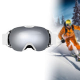 Maxbell Ski Goggles for Adults Anti Fog Skiing Goggles for Snowmobile Riding Skating White
