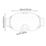 Maxbell Ski Goggles for Adults Anti Fog Skiing Goggles for Snowmobile Riding Skating White