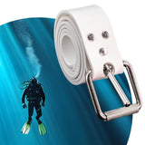 Snorkeling Waist Belt Cuttable for Scuba Diving Underwater Sport Free Diving White