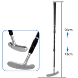 Maxbell Retractable Golf Putter Nonslip Grip Training Golf Club for Yard Office Black