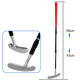 Maxbell Retractable Golf Putter Nonslip Grip Training Golf Club for Yard Office Black Red