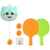 Hanging Table Tennis Set Tennis Practice Equipment Girls Kids Adults Cow 2 Beats 3 Balls