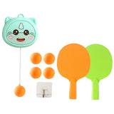 Hanging Table Tennis Set Tennis Practice Equipment Girls Kids Adults Cow 2 Beats 5 Ball