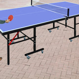 8ft Mid-Size Table Tennis Table & Portable Table Set for