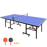 8ft Mid-Size Table Tennis Table & Portable Table Set for