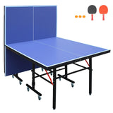 8ft Mid-Size Table Tennis Table & Portable Table Set for