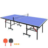 8ft Mid-Size Table Tennis Table & Portable Table Set for