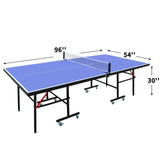 8ft Mid-Size Table Tennis Table & Portable Table Set for