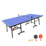 8ft Mid-Size Table Tennis Table & Portable Table Set for