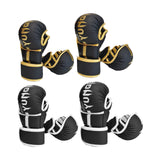 Boxing Gloves Exercise Training Sparring Gloves for Grappling Sanda Sparring Black Gold M