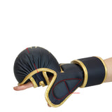 Boxing Gloves Exercise Training Sparring Gloves for Grappling Sanda Sparring Black Gold M