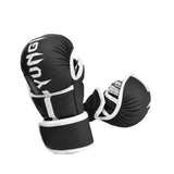 Boxing Gloves Exercise Training Sparring Gloves for Grappling Sanda Sparring Black White M