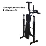 Weight Bench, Bench Press Set with Squat Rack and Bench for Home Gym