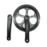 Bicycle Crankset High Strength Bike Crank Arm Set for Folding Bike Road Bike Black