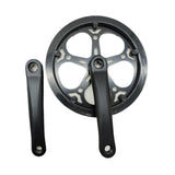 Bicycle Crankset High Strength Bike Crank Arm Set for Folding Bike Road Bike Black