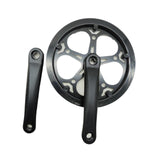 Bicycle Crankset High Strength Bike Crank Arm Set for Folding Bike Road Bike Black