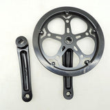 Bicycle Crankset High Strength Bike Crank Arm Set for Folding Bike Road Bike Black