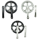 Bicycle Crankset High Strength Bike Crank Arm Set for Folding Bike Road Bike Black