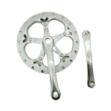 Bicycle Crankset High Strength Bike Crank Arm Set for Folding Bike Road Bike Silver