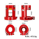 Maxbell Scooter Folding Clamp Lightweight Replacement Vertical Rod Rugged Lock Parts Red